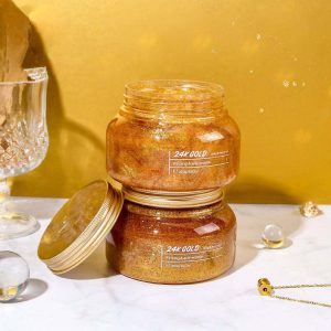 24K Gold Face Body Scrub contract manufacturing, custom formulas and private label